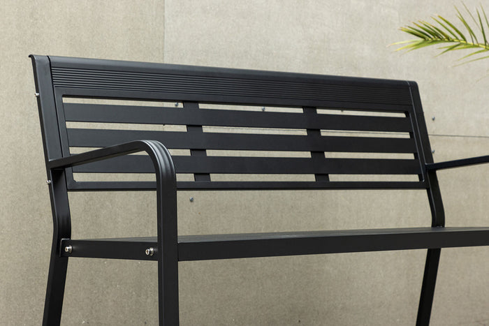 Rebellenclub Rost Tuinbankje - 125x 60cm - Zwart