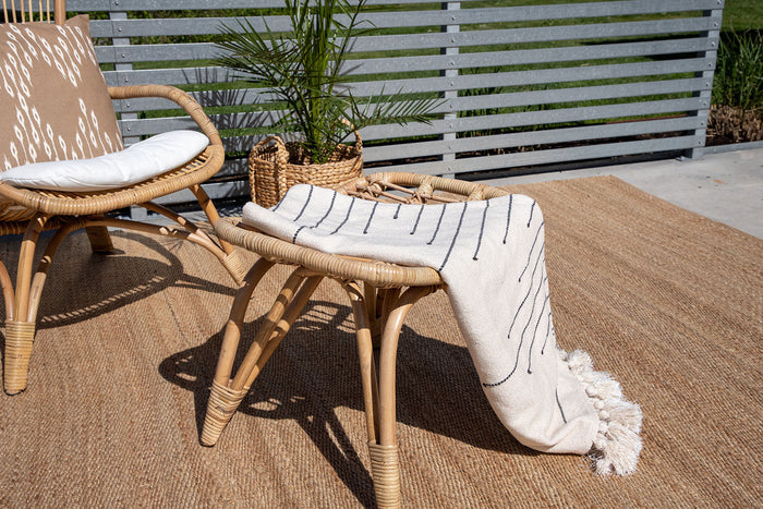 Rebellenclub Merit Tuin Loungestoel - Naturel Rattan
