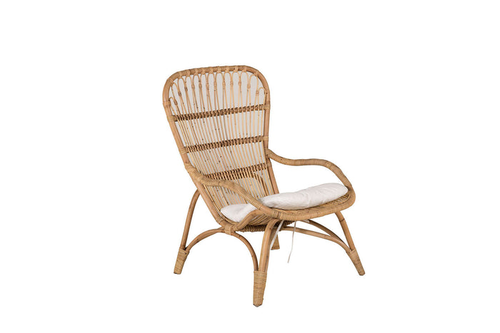 Rebellenclub Merit Tuin Loungestoel - Naturel Rattan