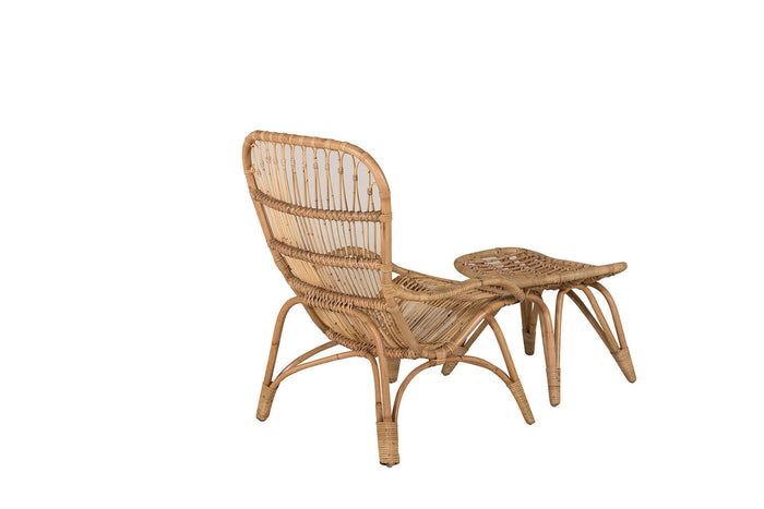 Rebellenclub Merit Tuin Loungestoel - Naturel Rattan
