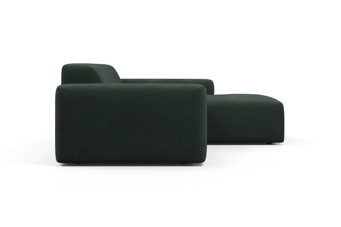 NADUVI Collection Nina Hoekbank Rechts - Velvet - Donkergroen