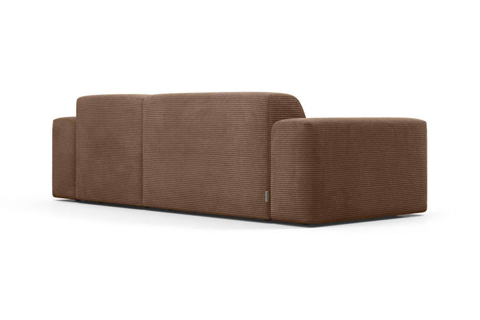 NADUVI Collection Nina Hoekbank Rechts - Ribstof - Hazelnootbruin