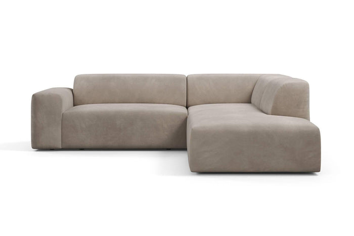 NADUVI Collection Nina Big Hoekbank Rechts - Velvet - Taupe