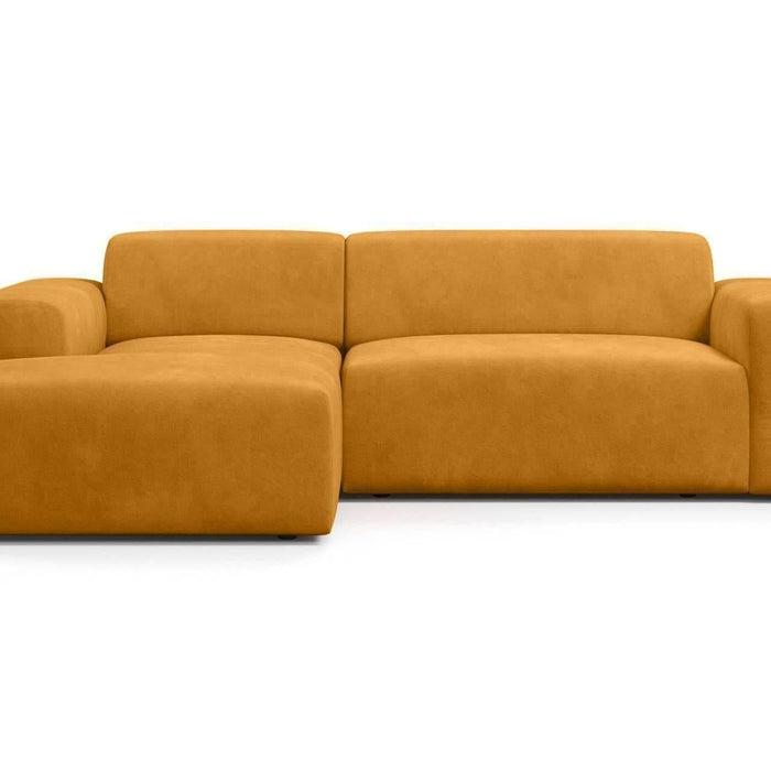NADUVI Collection Nina Hoekbank Links - Velvet - Mosterdgeel