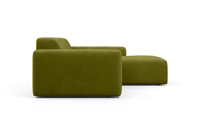 NADUVI Collection Nina Hoekbank Rechts - Velvet - Olijfgroen