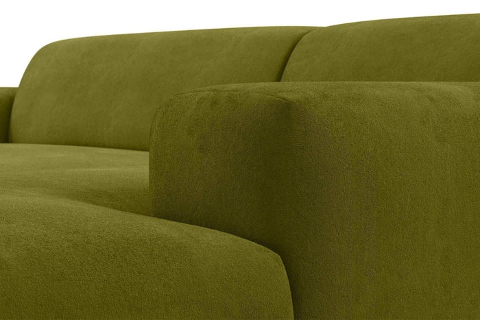 NADUVI Collection Nina Hoekbank Rechts - Velvet - Olijfgroen