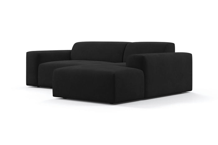 NADUVI Collection Nina Hoekbank Rechts - Velvet - Zwart