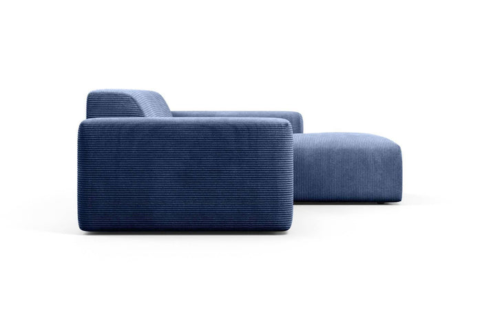 NADUVI Collection Nina Hoekbank Rechts - Ribstof - Donkerblauw