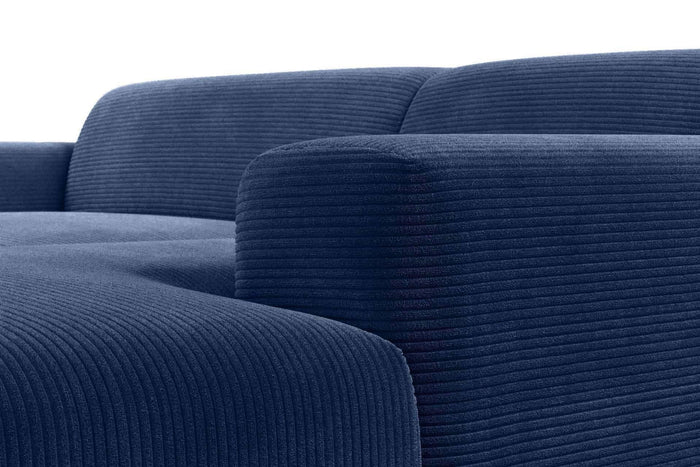 NADUVI Collection Nina Hoekbank Rechts - Ribstof - Donkerblauw