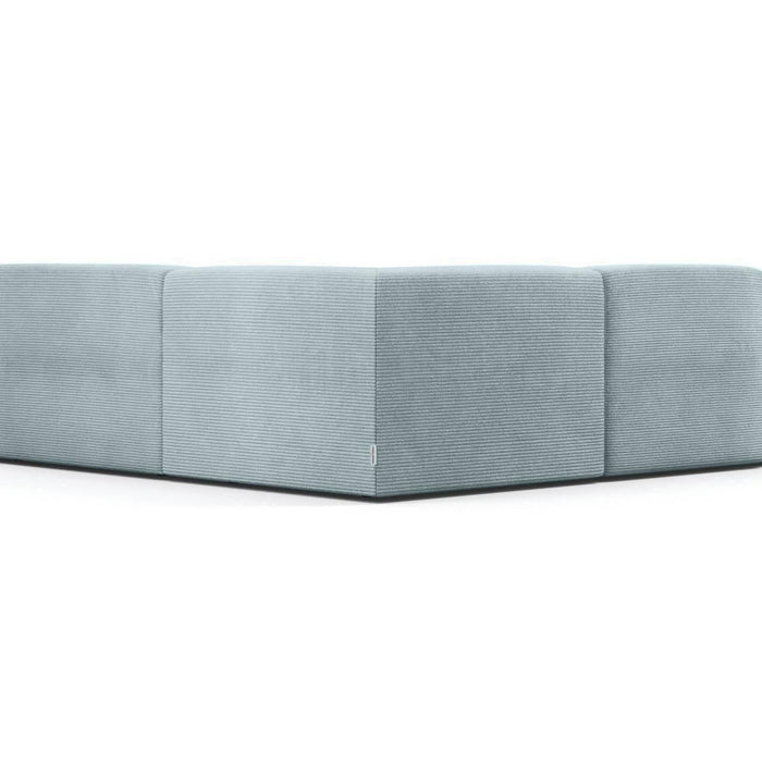 NADUVI Collection Nina Big Hoekbank Links - Ribstof - Grijsblauw