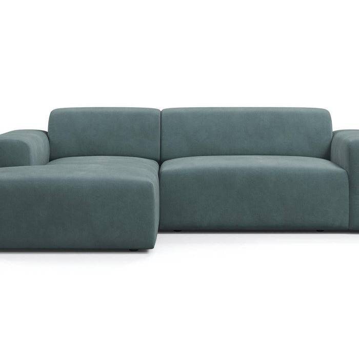 NADUVI Collection Nina Hoekbank Links - Velvet - Petrolblauw