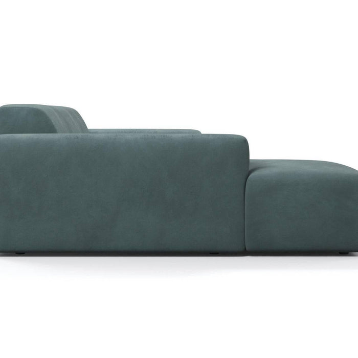 NADUVI Collection Nina Hoekbank Links - Velvet - Petrolblauw