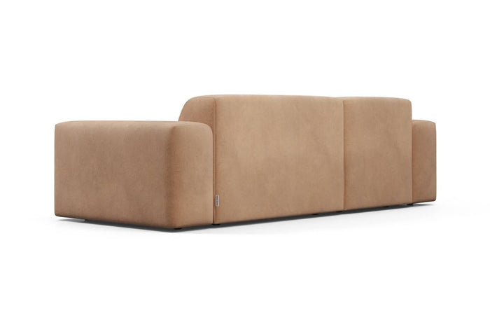 NADUVI Collection Nina Hoekbank Links - Velvet - Camel bruin