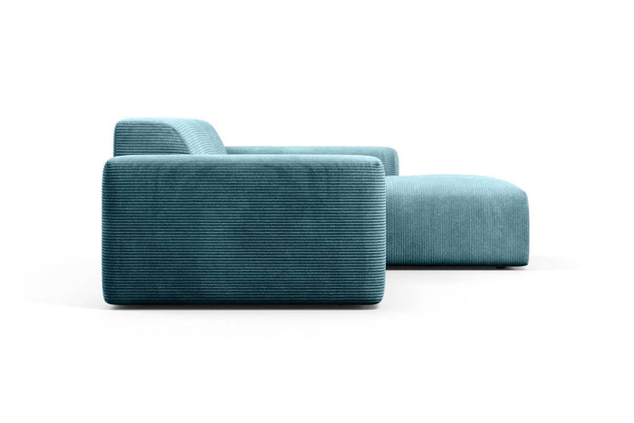 NADUVI Collection Nina Hoekbank Rechts - Ribstof - Turquoise