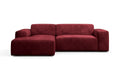 NADUVI Collection Nina Hoekbank Links - Velvet - Bordeauxrood