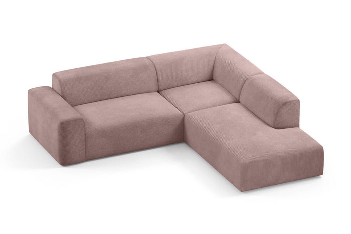 NADUVI Collection Nina Big Hoekbank Rechts - Ribstof - Lila