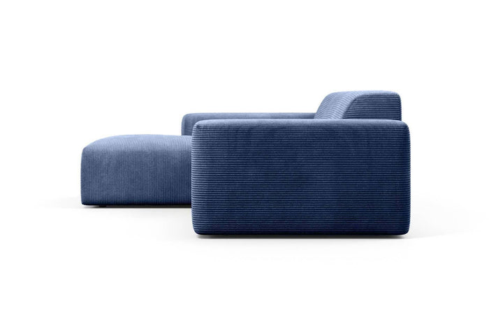 NADUVI Collection Nina Hoekbank Links - Ribstof - Donkerblauw