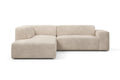 NADUVI Collection Nina Big Hoekbank Links - Velvet - Beige