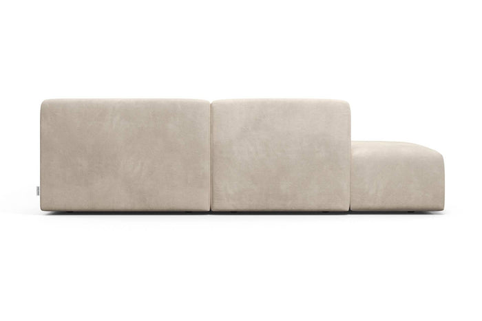 NADUVI Collection Nina Big Hoekbank Links - Velvet - Beige