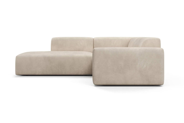 NADUVI Collection Nina Big Hoekbank Links - Velvet - Beige