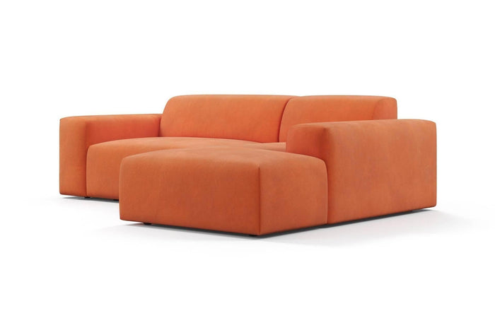 NADUVI Collection Nina Hoekbank Rechts - Velvet - Oranje