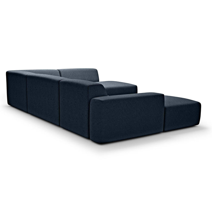 NADUVI Collection Nina U-bank Rechts - Ribstof - Blauw