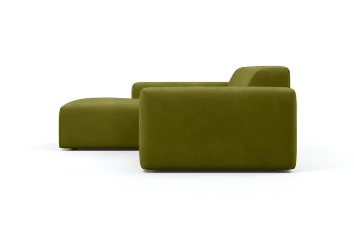 NADUVI Collection Nina Hoekbank Links - Velvet - Olijfgroen