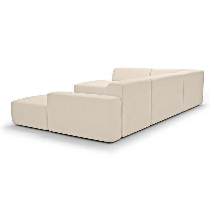 NADUVI Collection Nina U-bank Links - Ribstof - Crème