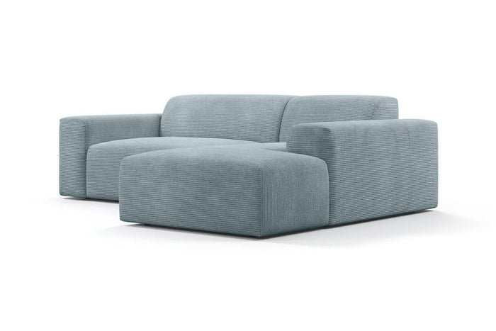 NADUVI Collection Nina Hoekbank Rechts - Ribstof - Grijsblauw