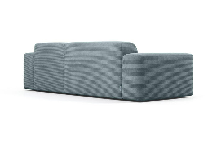 NADUVI Collection Nina Hoekbank Rechts - Ribstof - Grijsblauw