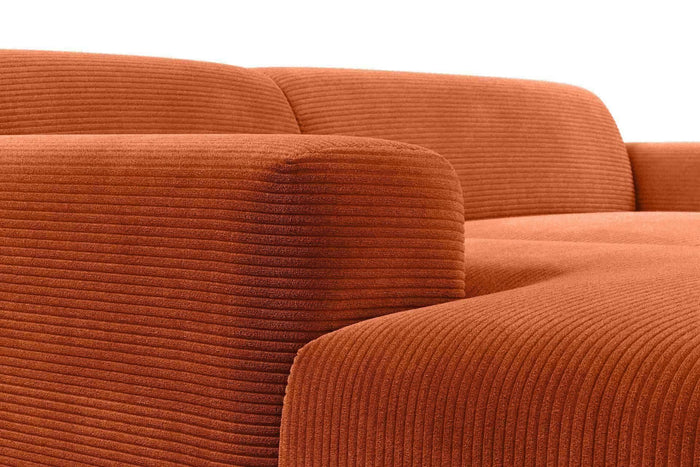 NADUVI Collection Nina Hoekbank Links - Ribstof - Terra Cotta