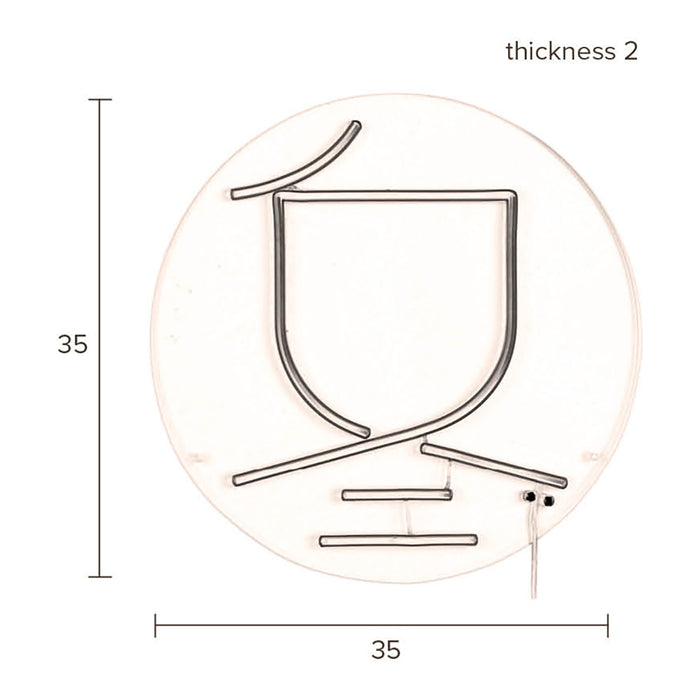 Dutchbone Sya Neon Wandlamp - Winter