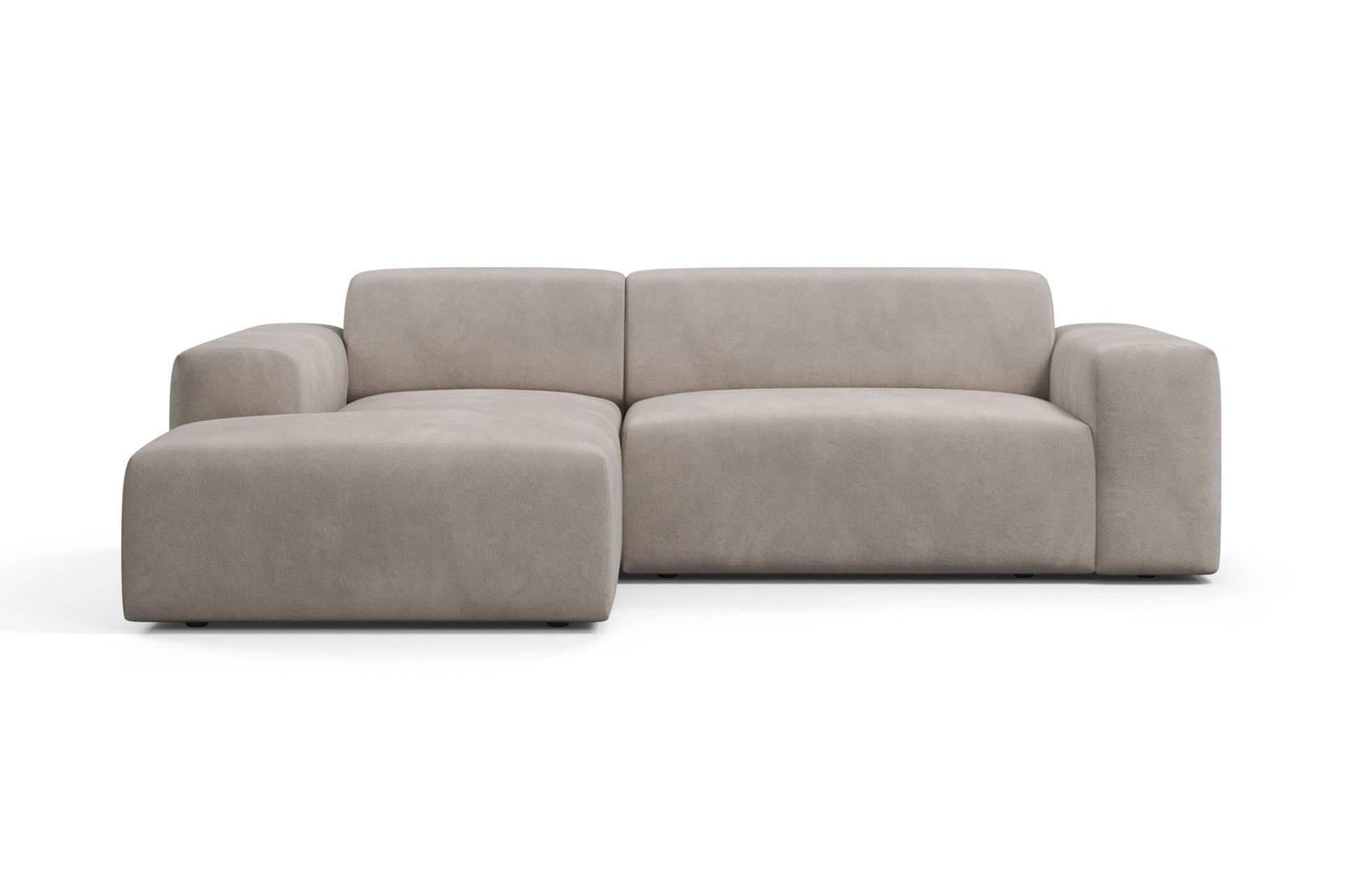 NADUVI Collection Nina Hoekbank Links - Velvet - Taupe