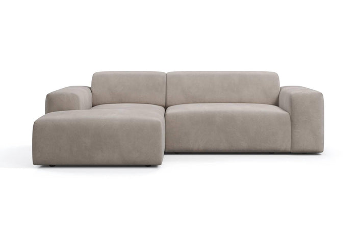 NADUVI Collection Nina Hoekbank Links - Velvet - Taupe