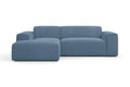 NADUVI Collection Nina Hoekbank Links - Ribstof - Hemelsblauw