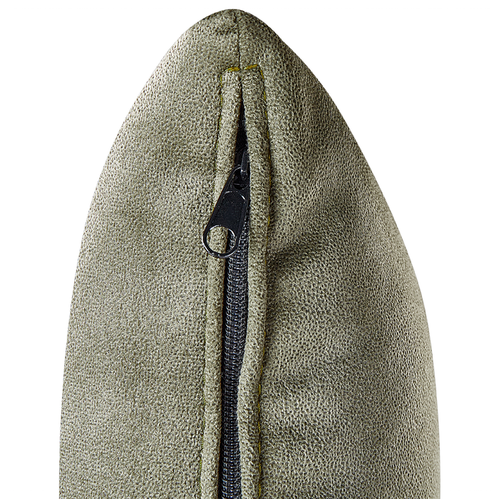 Beliani-LATTES II-Chaise longue-Olijfgroen-Linkerzijde-Fluweel