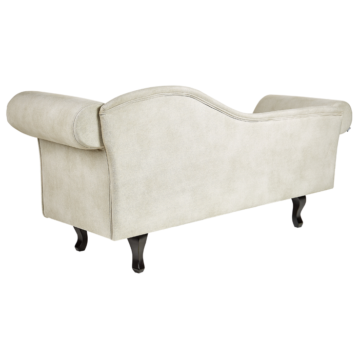 Beliani-LATTES II-Chaise longue-Lichtbeige-Rechterzijde-Fluweel