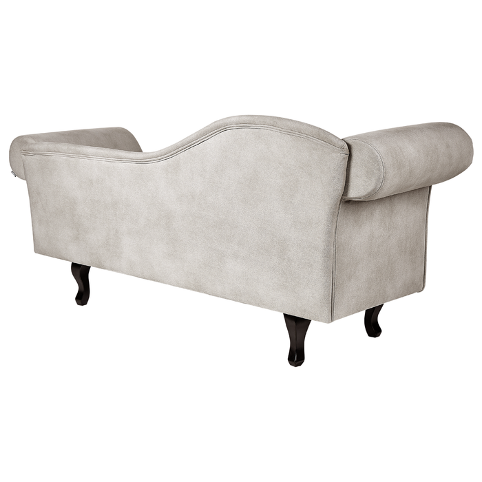 Beliani - LATTES II - Chaise longue - Taupe - Linkerzijde - Fluweel