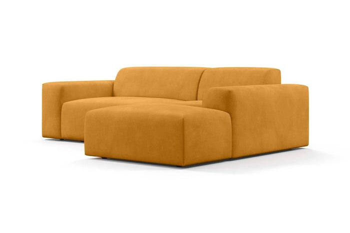 NADUVI Collection Nina Hoekbank Rechts - Velvet - Mosterdgeel