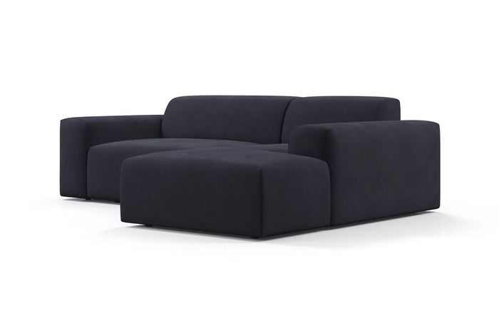 NADUVI Collection Nina Hoekbank Rechts - Velvet - Marineblauw