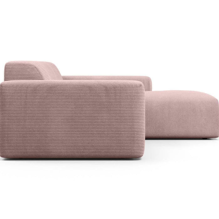 NADUVI Collection Nina Hoekbank Rechts - Ribstof - Lila