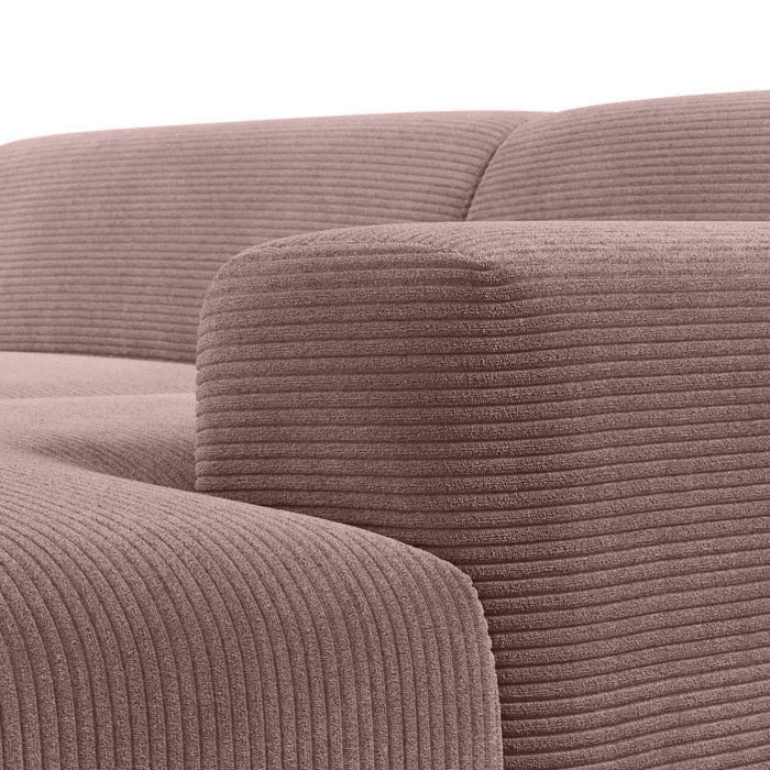 NADUVI Collection Nina Hoekbank Rechts - Ribstof - Lila