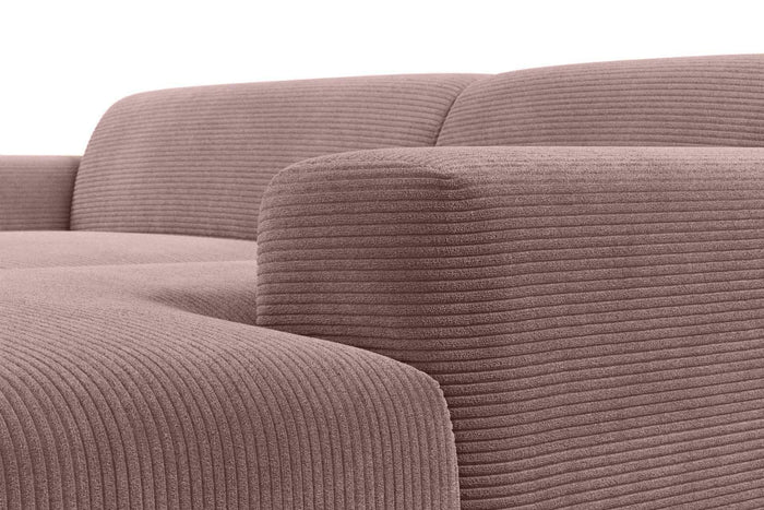 NADUVI Collection Nina Hoekbank Rechts - Ribstof - Lila