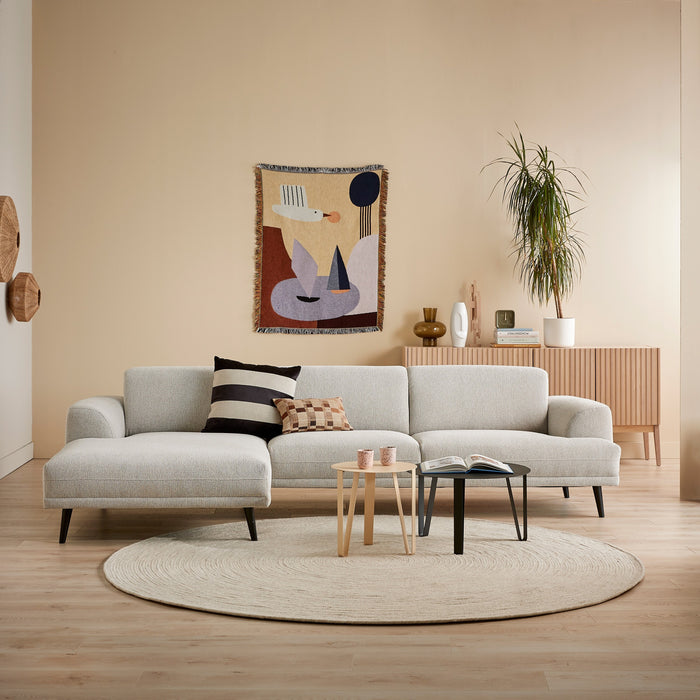 by fonQ Flair Hoekbank met Chaise Longue Links - Naturel Melange