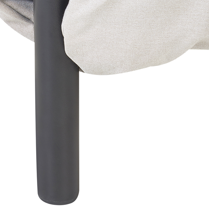 Beliani - ESPERIA - Tuinbank 3-zits - Lichtgrijs - Aluminium