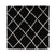 Boho&me Vierkant hoogpolig vloerkleed ruiten Habitat - zwart|wit -