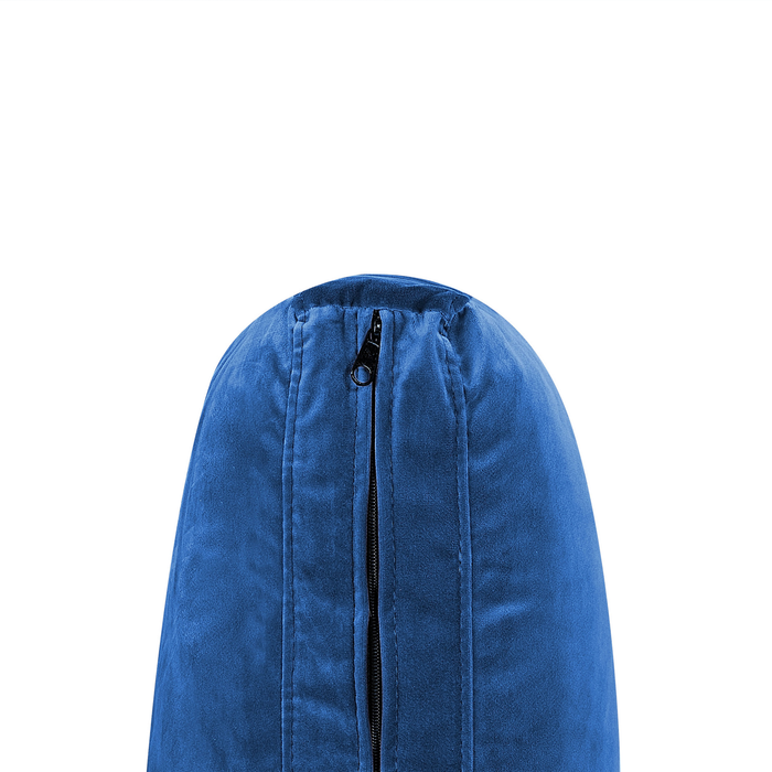 Beliani - EVJA - Hoekbank - Marineblauw - Fluweel