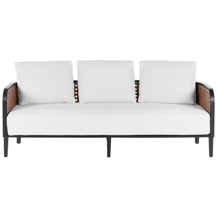 Beliani - MONTEFALCO - Tuinbank 3-zits - Wit - Aluminium