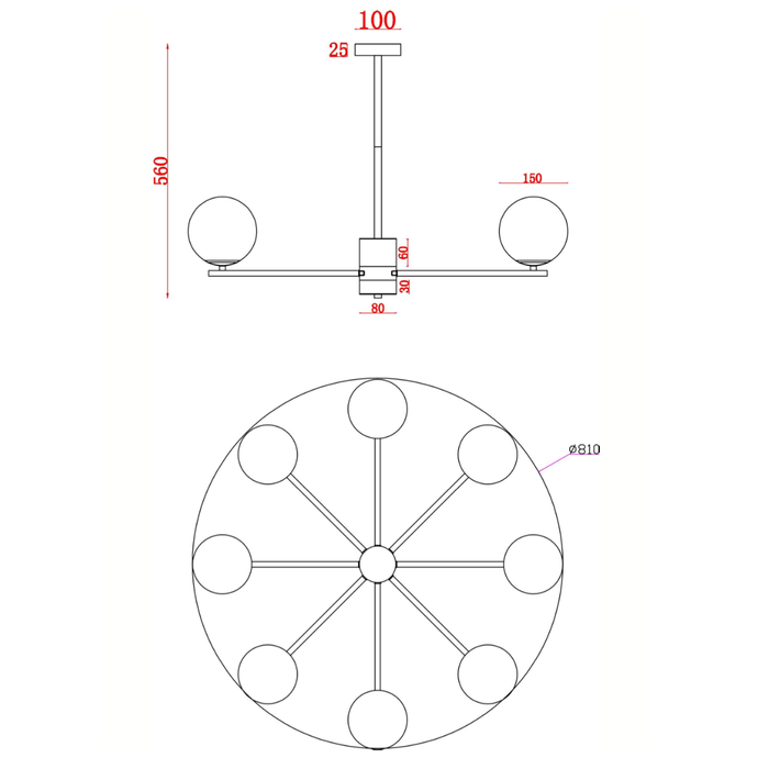 Maytoni - Hanglamp Marble Messing Ø 81 cm  .
