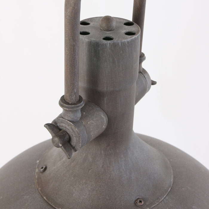 Mexlite - hanglamp - Eliga - bruin - glas metaal - Ø 40cm - E27 - 7636B